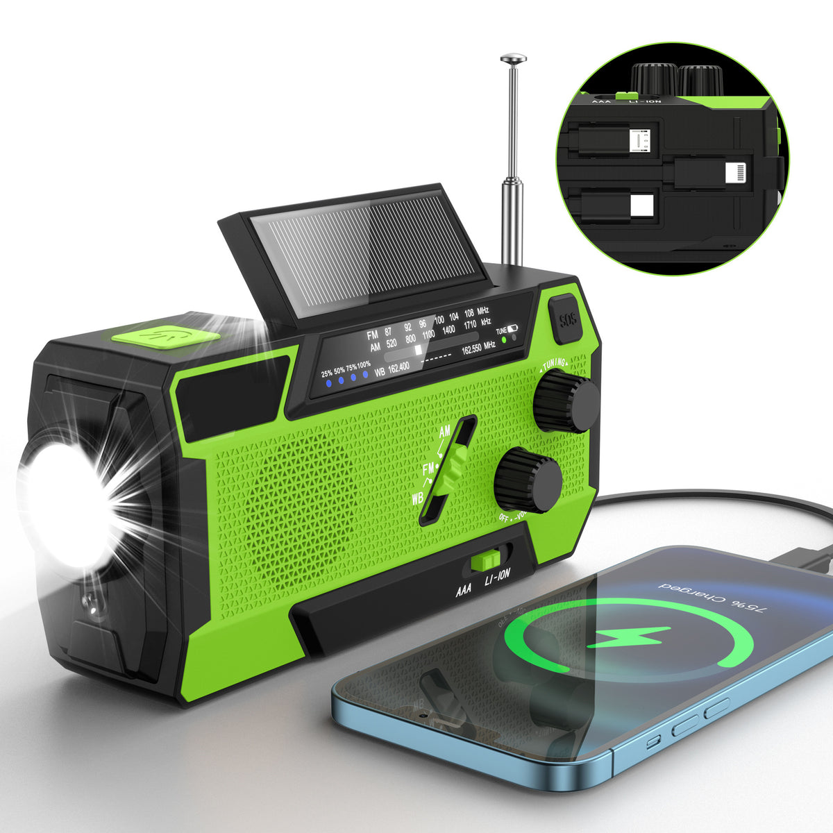 Solar Radio Torch Multifunctional Outdoor Emergency Hand Radio