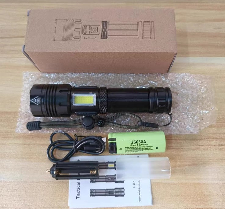 Strong Light Flashlight Outdoor Camping Emergency Rechargeable