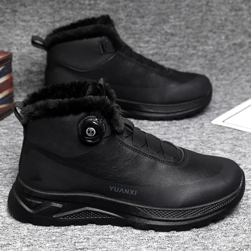 Herren-Outdoor-Jagdstiefel, Wanderschuhe für Bergtrekking und Offroad mit Fleecefutter für Wärme