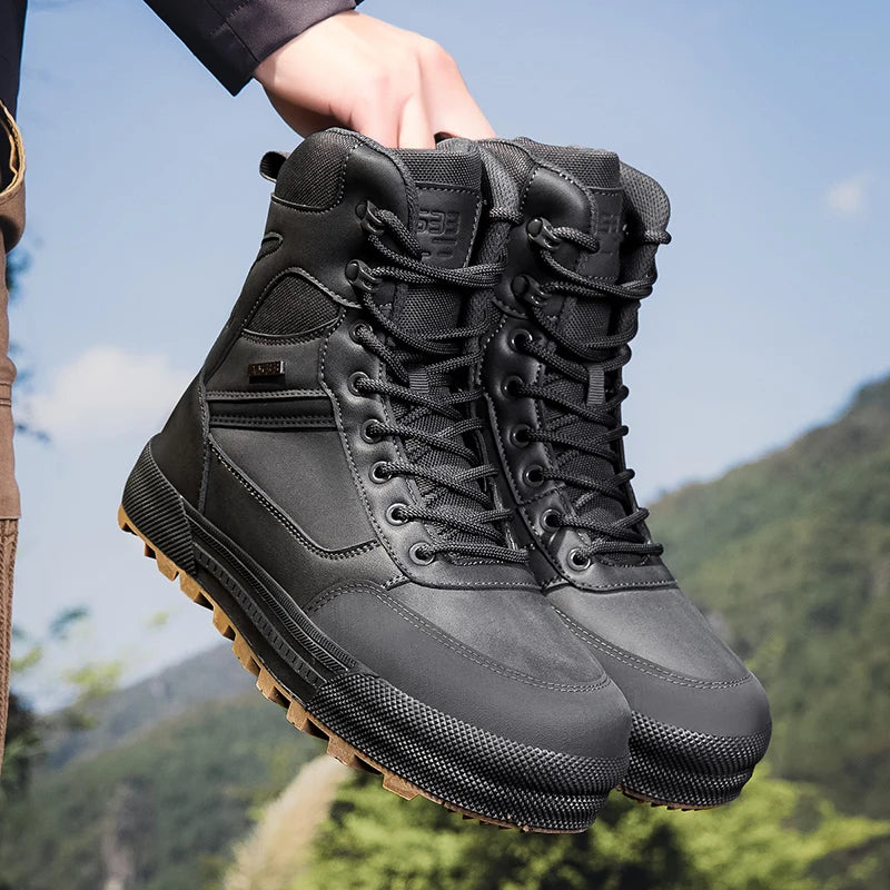 Herren Outdoor Wanderstiefel Taktische Militärstiefel Wasserdichte Arbeitsschutzschuhe Jagdstiefel Knöchelhohe Wüstenstiefel Sportschuhe Kletterschuhe