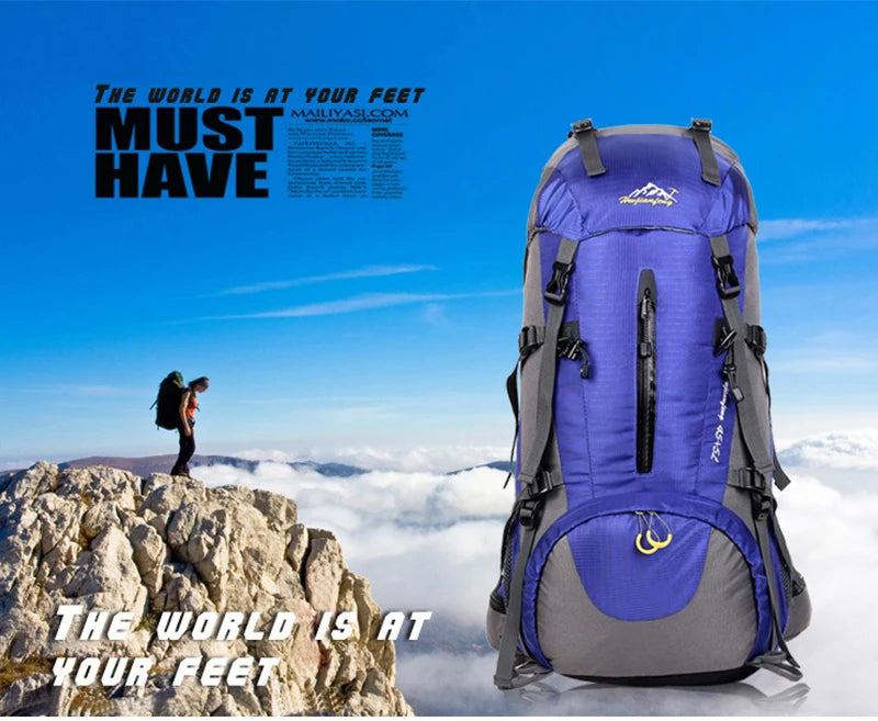 Wanderrucksack 50L Damen&Herren Multifunktions Outdoor Wasserdicht Großes Fassungsvermögen Trekking Reise Bergsteigerrucksack