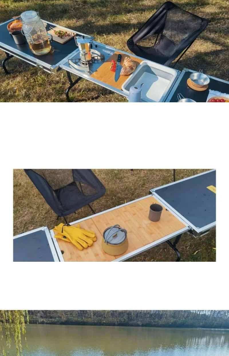 Folding Camp Kitchen Storage Box & Table