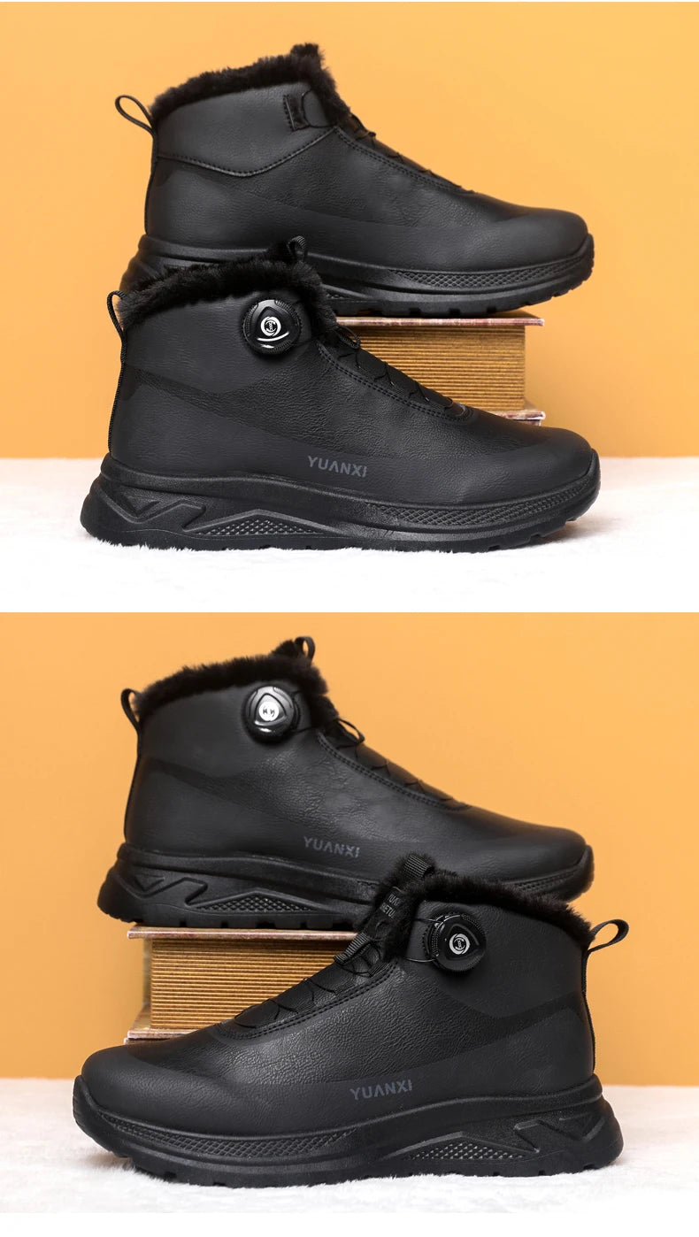Herren-Outdoor-Jagdstiefel, Wanderschuhe für Bergtrekking und Offroad mit Fleecefutter für Wärme