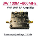 0.5~ 800MHZ 4W VHF UHF Broadband RF Power Amplifier F/Ham Radio HF FM Transmitter Walkie Talkie Short Medium Wave sub1G EMC