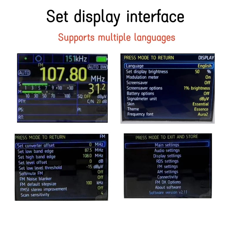 HamGeek TEF6686 RDS AM FM LM MW SW OIRT Desktop Full Band Radio Receiver Stereo Version + Remote Control