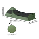 Leichtes Campingzelt, tragbares, leichtes Pop-Up-Zelt mit Handyhalterung, atmungsaktives Netz für Outdoor-Camping, Wandern, Einzelperson