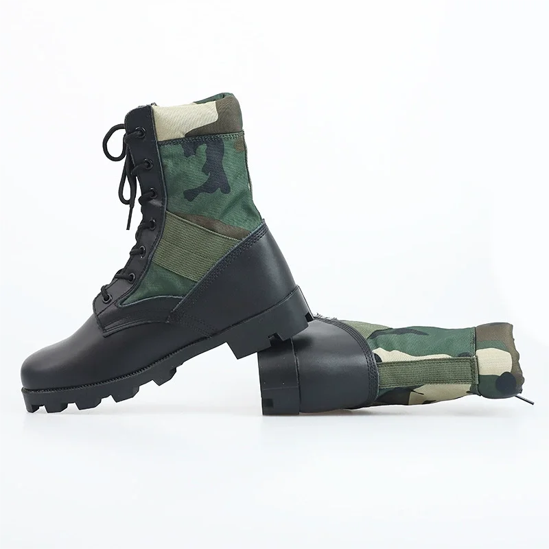 Men’s High-Top Tactical Boots – Leather & Nylon