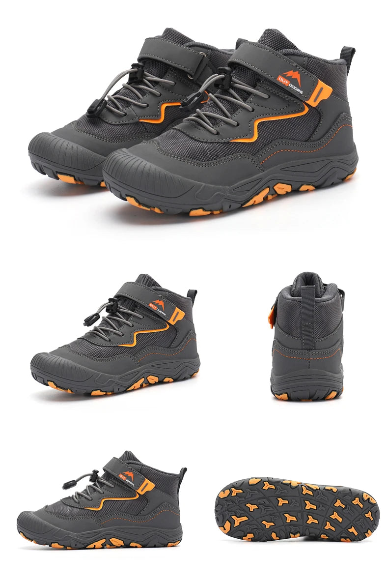 Kids Hiking Boots Toddler Girls Boys Hiking Shoes  Anti-Collision Non-Slip Athletic Outdoor Trekking Boots