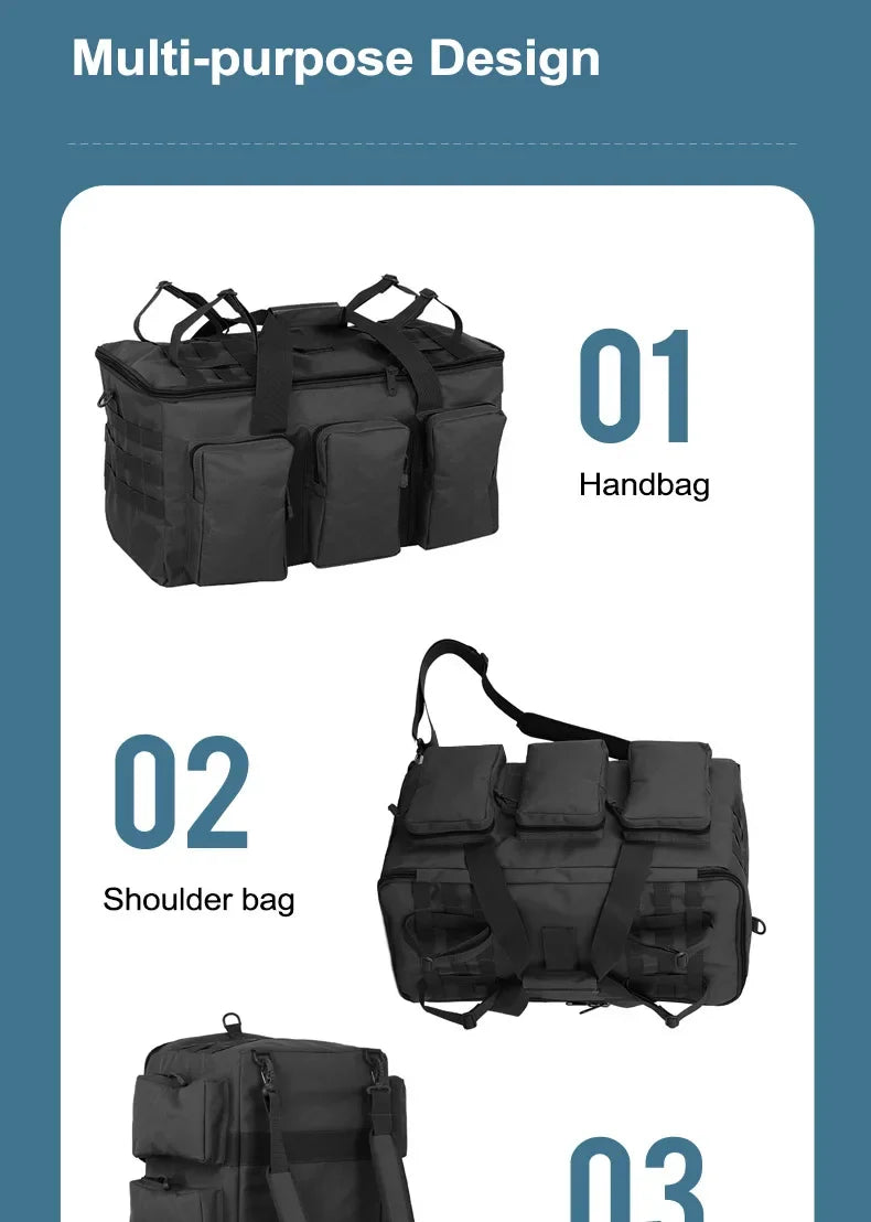 Convertible Nylon Duffel Backpack for Travel & Camping