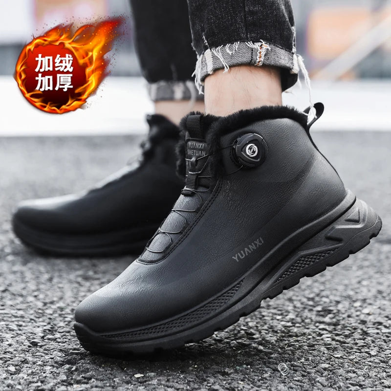 Herren-Outdoor-Jagdstiefel, Wanderschuhe für Bergtrekking und Offroad mit Fleecefutter für Wärme