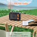 5000mAh Notfall Solar Powerbank Radio USB Lade Handkurbelradio FM AM WB NOAA Wetterradio mit LED Taschenlampe Powerbank