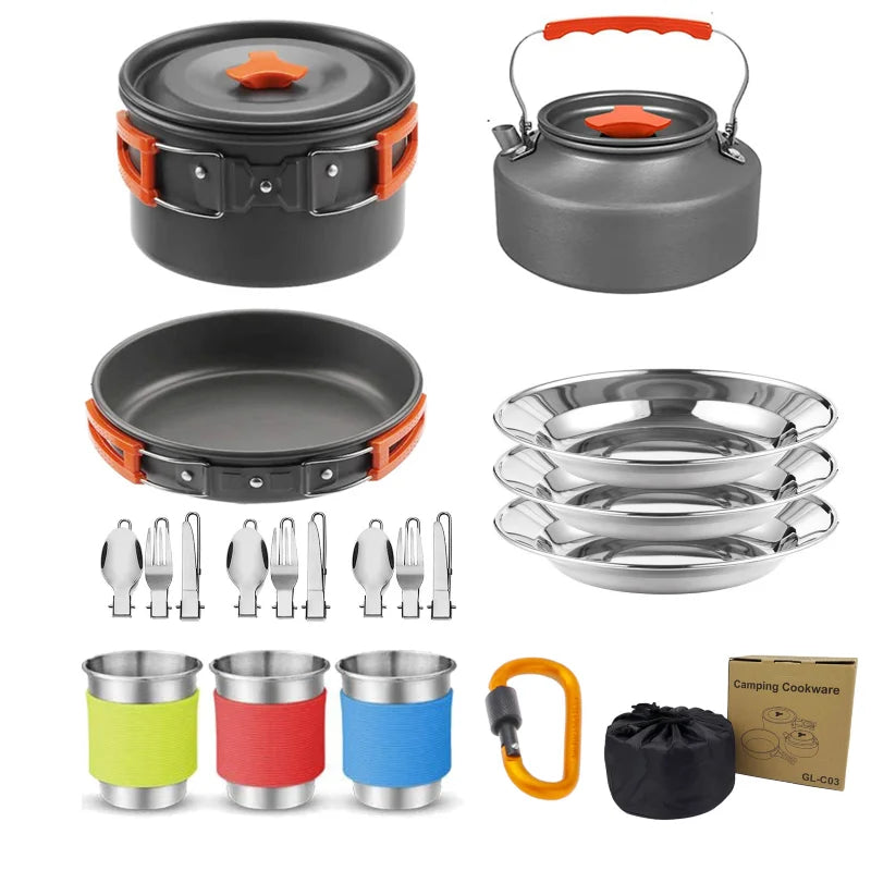 Aluminum Camping Cookware Set – Outdoor Cooking Gear