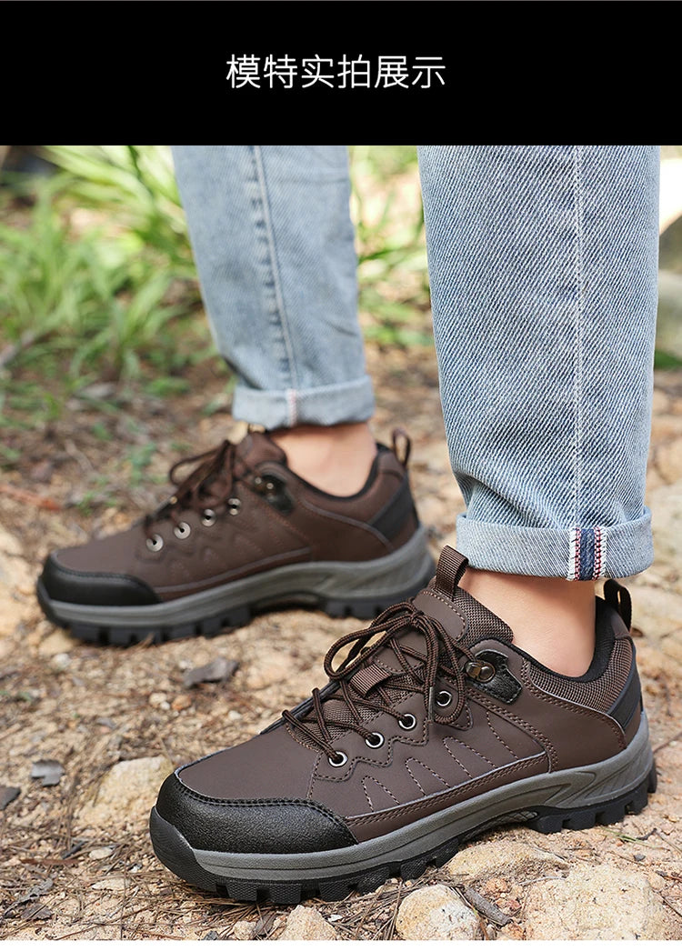 High Quality Hiking Shoes Men's Ankle Boots Durable Non-slip Climbing Shoes Outdoor Tourism Trekking Sneakers for Men Trail Shoe