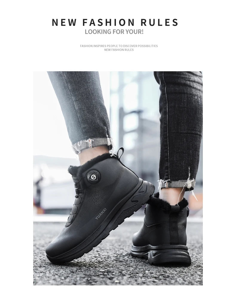 Herren-Outdoor-Jagdstiefel, Wanderschuhe für Bergtrekking und Offroad mit Fleecefutter für Wärme