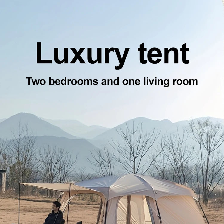 8-12 Personen Campingzelt 2 Zimmer Groß Wasserdicht Winddicht Outdoor Familienzelt mit Regenschutz Instant Kabinenzelte für Camping Strand