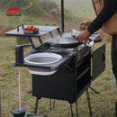 Outdoor Camping Cooking Set Camping Kitchen Box Cookware Table Stove Portable Car Folding Kitchen For Outdoor Camping Hiking