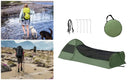 Leichtes Campingzelt, tragbares, leichtes Pop-Up-Zelt mit Handyhalterung, atmungsaktives Netz für Outdoor-Camping, Wandern, Einzelperson