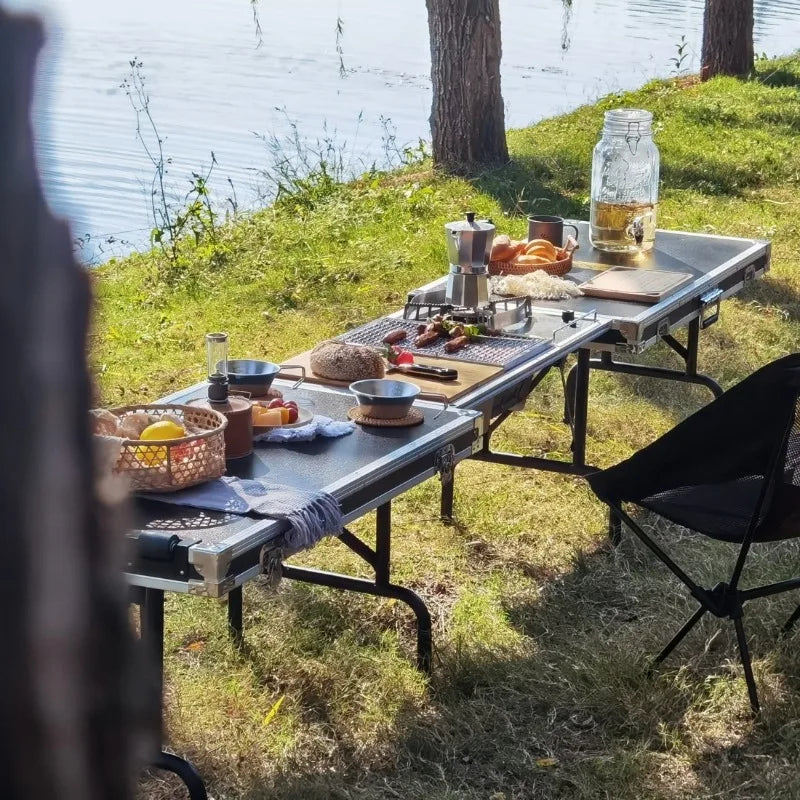 Folding Camp Kitchen Storage Box & Table