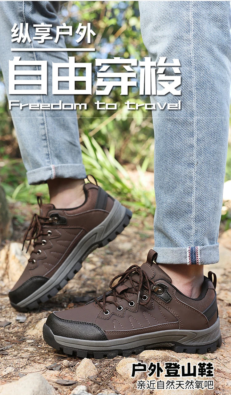 High Quality Hiking Shoes Men's Ankle Boots Durable Non-slip Climbing Shoes Outdoor Tourism Trekking Sneakers for Men Trail Shoe