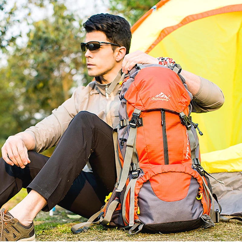 Wanderrucksack 50L Damen&Herren Multifunktions Outdoor Wasserdicht Großes Fassungsvermögen Trekking Reise Bergsteigerrucksack