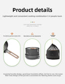 Outdoor Camping Cooker Pot Set Camping Meal Cooking Hot Pot Portable Equipment Kettle Single Pot