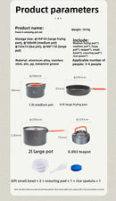Outdoor Camping Cooker Pot Set Camping Meal Cooking Hot Pot Portable Equipment Kettle Single Pot