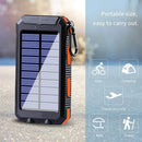 New Solar Power Bank 100000mAh Portable Charging Poverbank External Battery Charger Strong Light LDE Light for All Smartphones