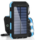 New Solar Power Bank 100000mAh Portable Charging Poverbank External Battery Charger Strong Light LDE Light for All Smartphones