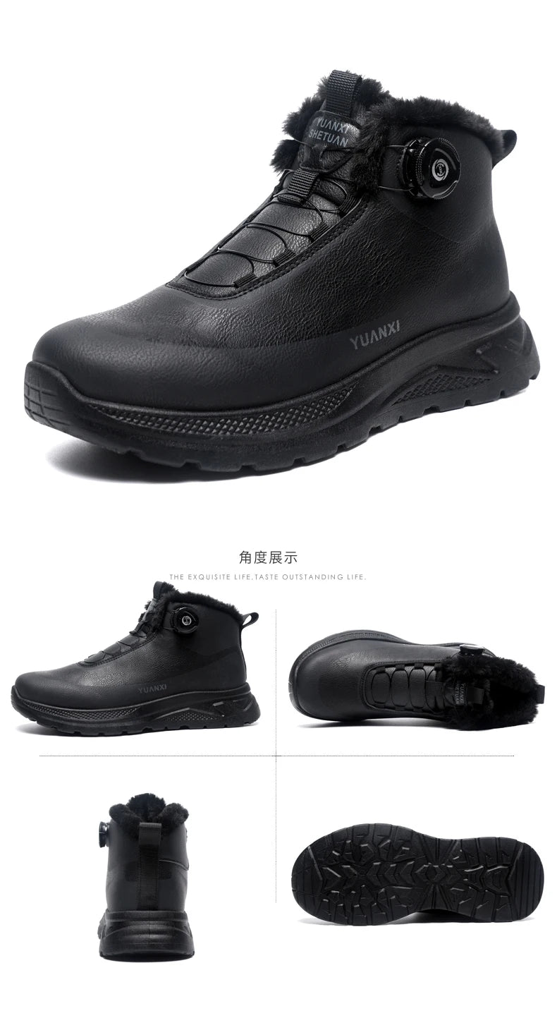 Herren-Outdoor-Jagdstiefel, Wanderschuhe für Bergtrekking und Offroad mit Fleecefutter für Wärme