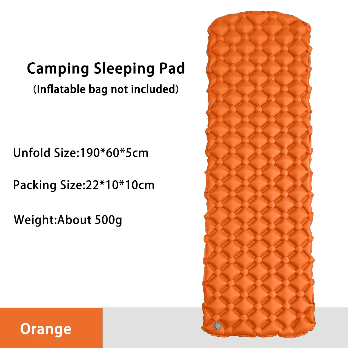 Inflatable Camping Sleeping Pad with Built-In Pump