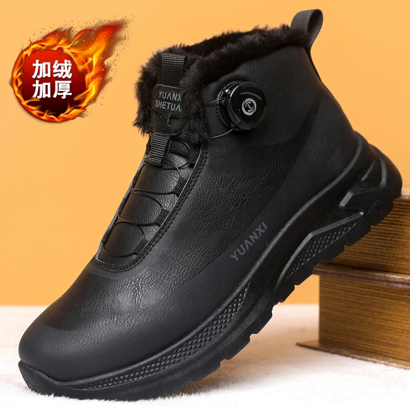 Herren-Outdoor-Jagdstiefel, Wanderschuhe für Bergtrekking und Offroad mit Fleecefutter für Wärme
