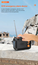 5000mAh Notfall Solar Powerbank Radio USB Lade Handkurbelradio FM AM WB NOAA Wetterradio mit LED Taschenlampe Powerbank