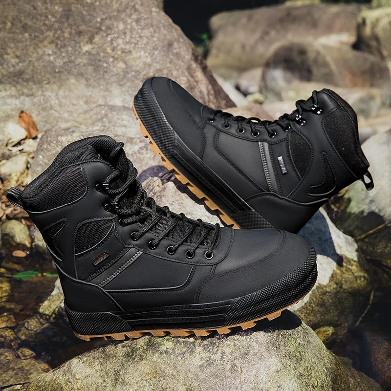 Herren Outdoor Wanderstiefel Taktische Militärstiefel Wasserdichte Arbeitsschutzschuhe Jagdstiefel Knöchelhohe Wüstenstiefel Sportschuhe Kletterschuhe