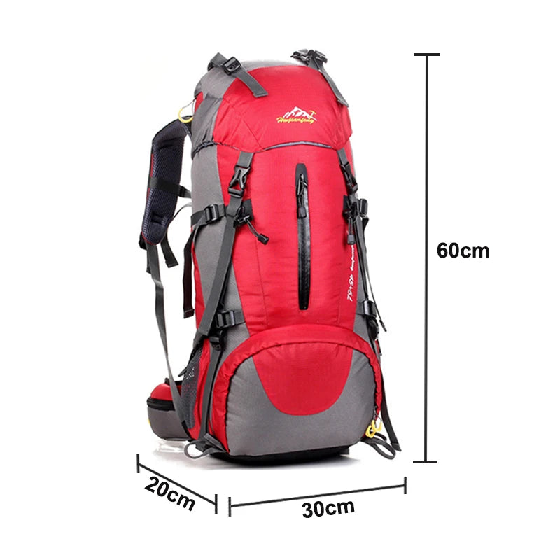 Wanderrucksack 50L Damen&Herren Multifunktions Outdoor Wasserdicht Großes Fassungsvermögen Trekking Reise Bergsteigerrucksack