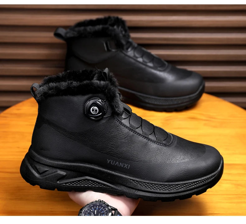Herren-Outdoor-Jagdstiefel, Wanderschuhe für Bergtrekking und Offroad mit Fleecefutter für Wärme