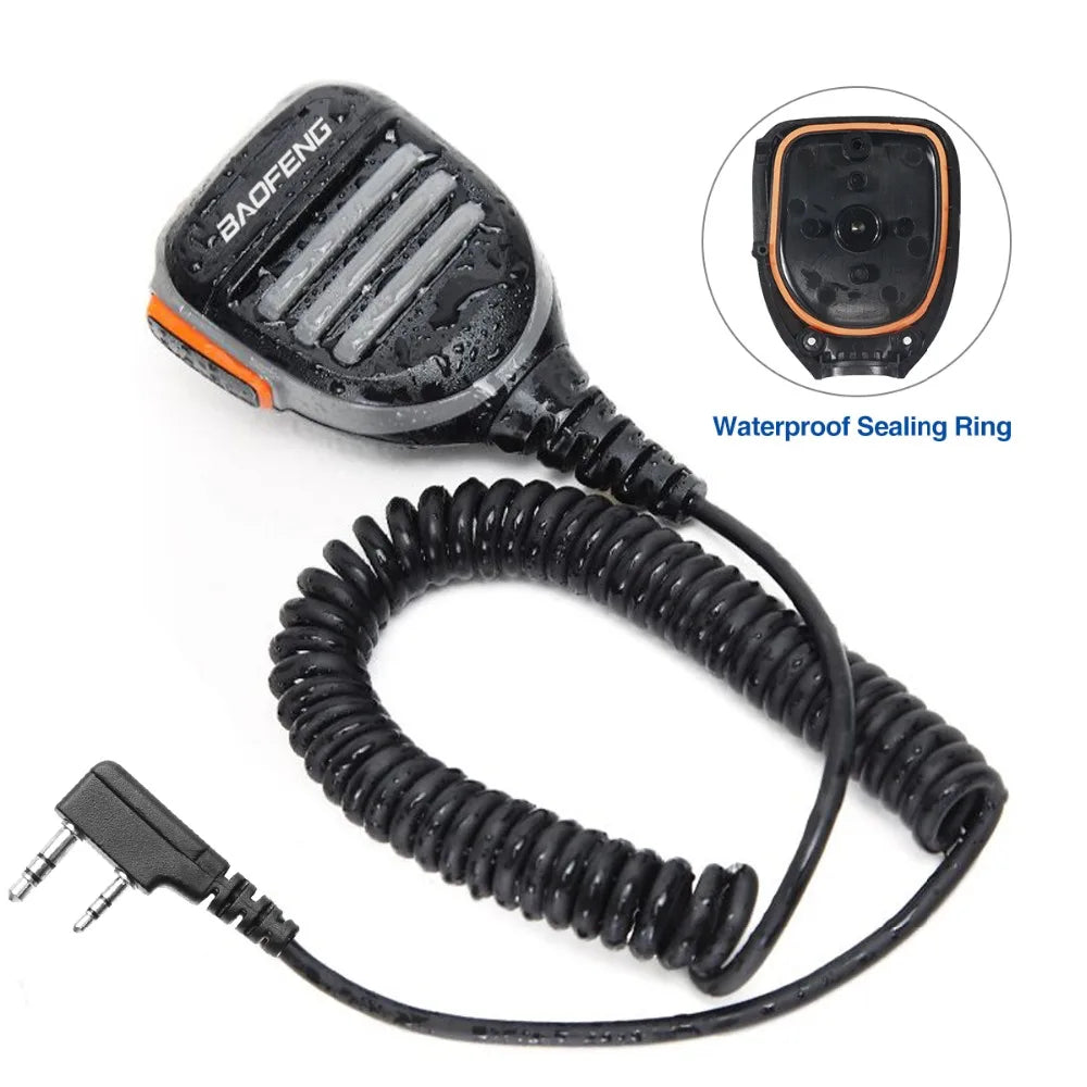 BaoFeng Walkie Talkie BF-780 2 Pin PTT Speaker Mic for Quansheng UV-K5 K6 Baofeng UV-5R BF-888S UV-5RH 21 17 PRO HAM Radio