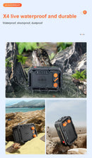 5000mAh Notfall Solar Powerbank Radio USB Lade Handkurbelradio FM AM WB NOAA Wetterradio mit LED Taschenlampe Powerbank