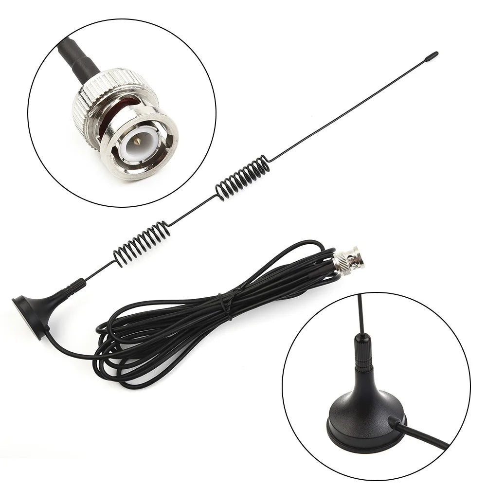 1pc 300cm VHF UHF 25MHz -1200MHz Ham Radio Antenna Amateur Radio Mobile Radio Scanner Antennas BNC Receiver Car Accessories
