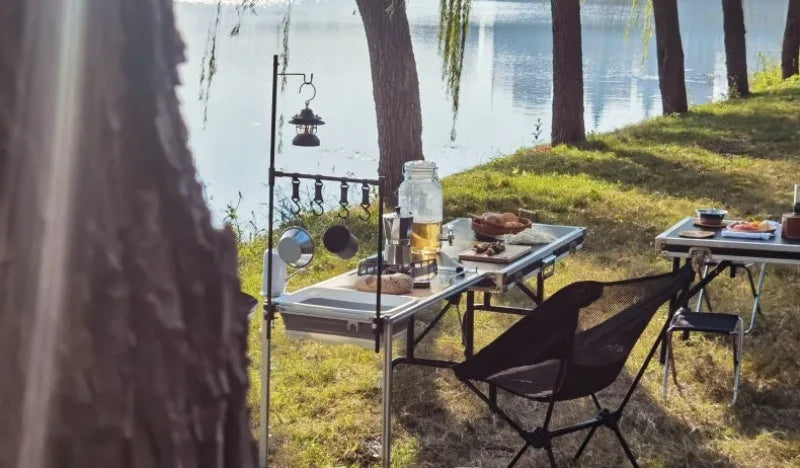 Folding Camp Kitchen Storage Box & Table