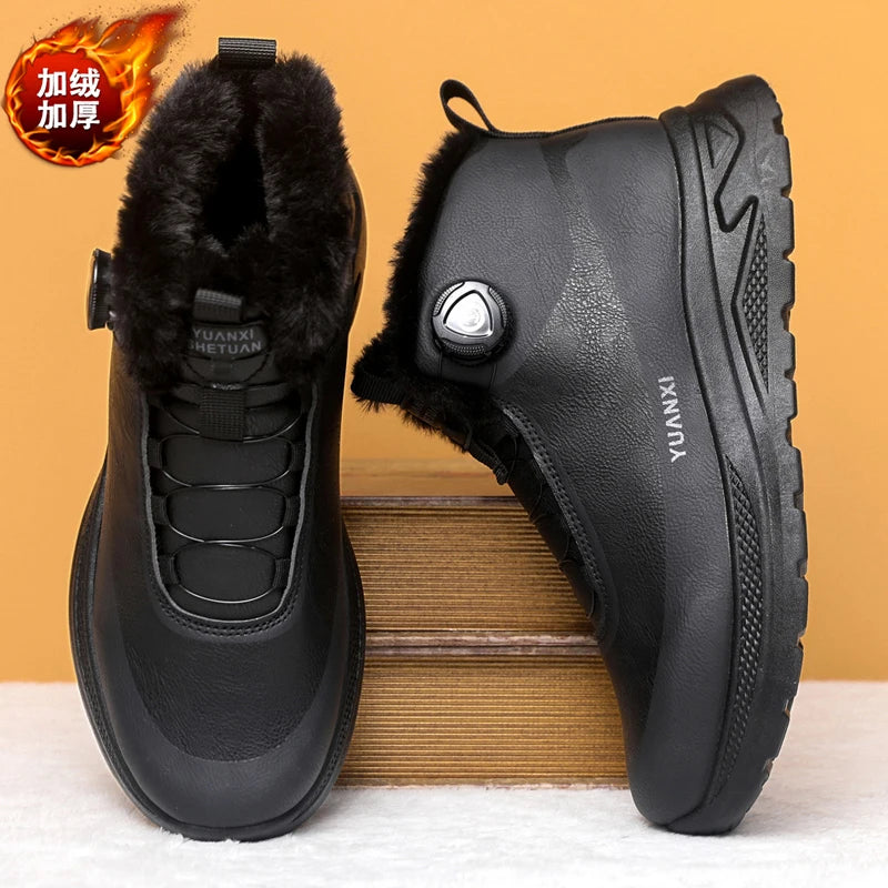Herren-Outdoor-Jagdstiefel, Wanderschuhe für Bergtrekking und Offroad mit Fleecefutter für Wärme