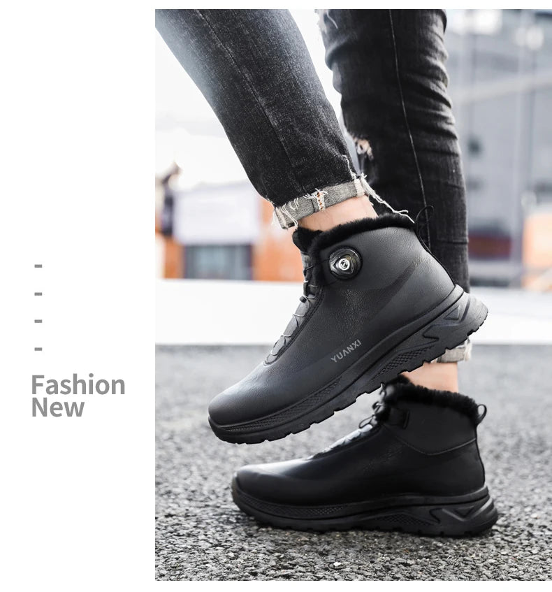 Herren-Outdoor-Jagdstiefel, Wanderschuhe für Bergtrekking und Offroad mit Fleecefutter für Wärme