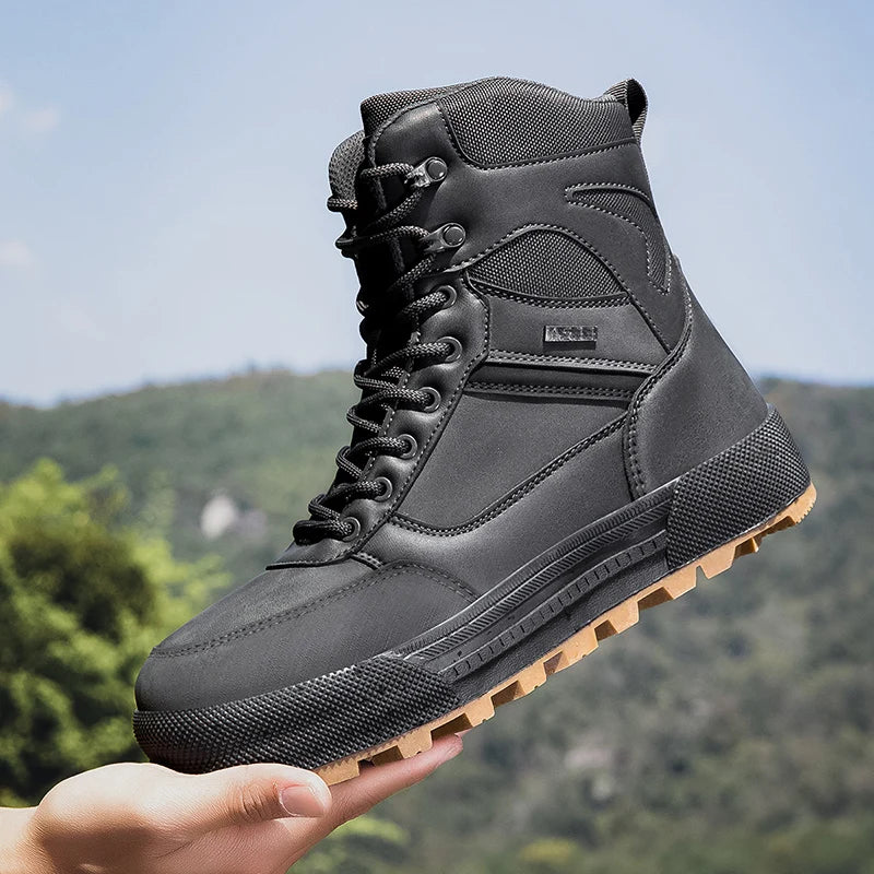 Herren Outdoor Wanderstiefel Taktische Militärstiefel Wasserdichte Arbeitsschutzschuhe Jagdstiefel Knöchelhohe Wüstenstiefel Sportschuhe Kletterschuhe