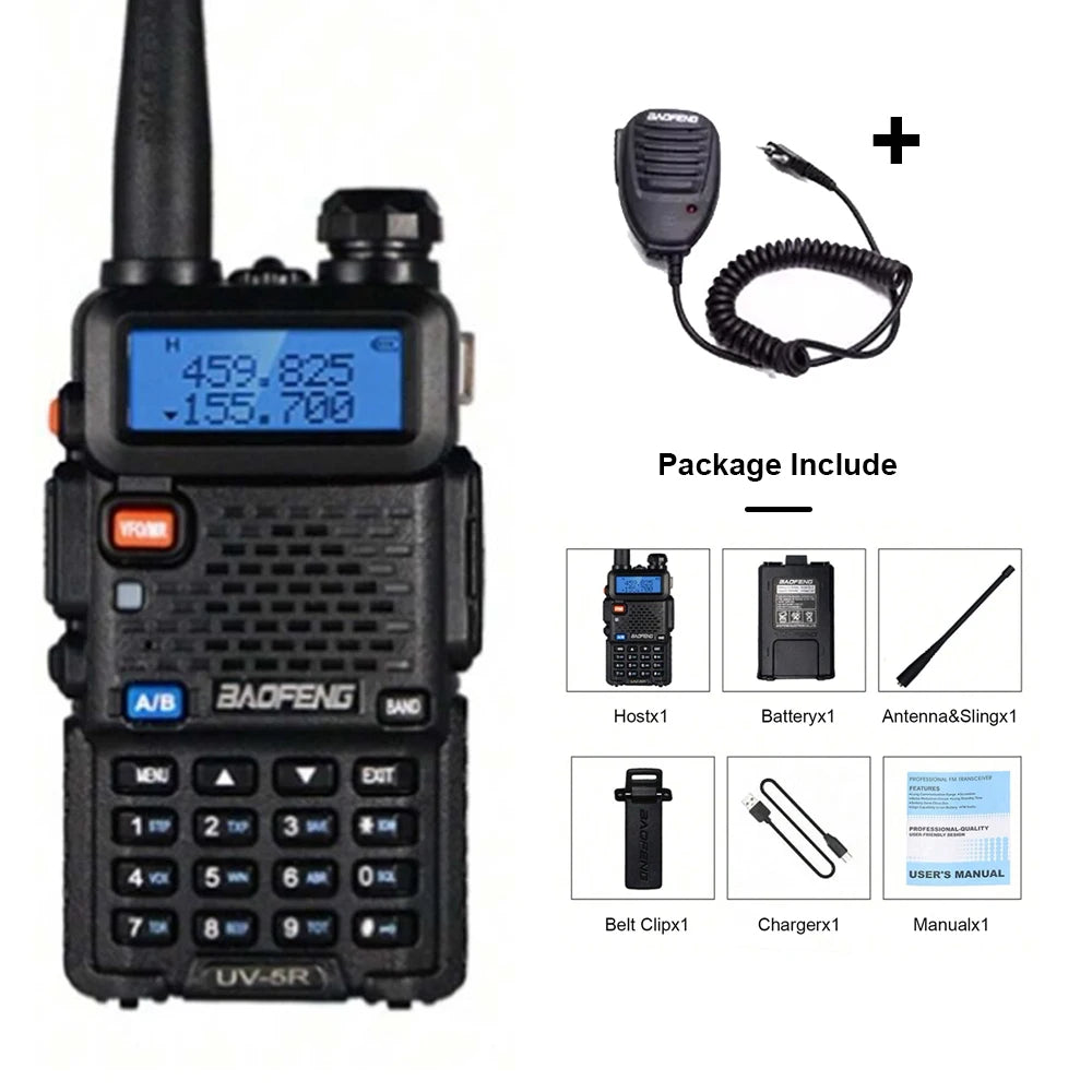 Baofeng UV-5R USB Lange Afstand Dual Band Ham Amateur Met Vhf Uhf Fm CB 128CH 2200mAh portable Handheld long range Two Way Radio