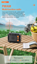 5000mAh Notfall Solar Powerbank Radio USB Lade Handkurbelradio FM AM WB NOAA Wetterradio mit LED Taschenlampe Powerbank