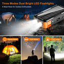 Solar Power Bank 73200mAh Hand Crank Charging with Cable 100W Fast Charge for Laptop Notebook External Battery for iPhone Xiaomi