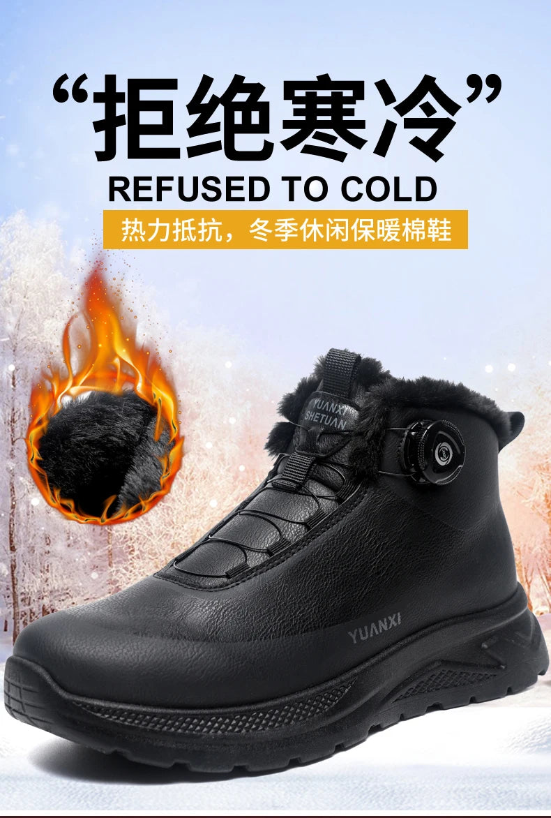 Herren-Outdoor-Jagdstiefel, Wanderschuhe für Bergtrekking und Offroad mit Fleecefutter für Wärme