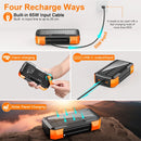 Solar Power Bank 73200mAh Hand Crank Charging with Cable 100W Fast Charge for Laptop Notebook External Battery for iPhone Xiaomi
