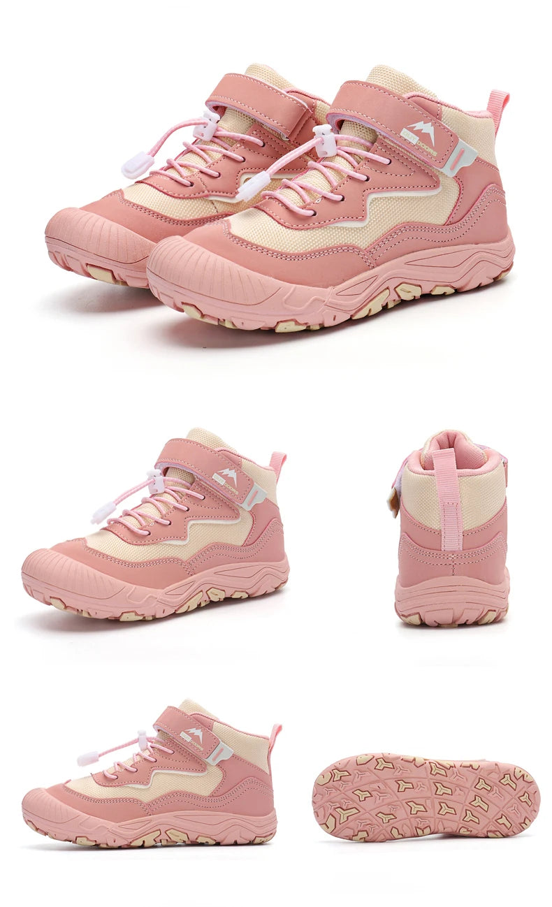Kids Hiking Boots Toddler Girls Boys Hiking Shoes  Anti-Collision Non-Slip Athletic Outdoor Trekking Boots