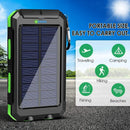 New Solar Power Bank 100000mAh Portable Charging Poverbank External Battery Charger Strong Light LDE Light for All Smartphones