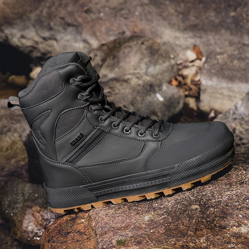 Herren Outdoor Wanderstiefel Taktische Militärstiefel Wasserdichte Arbeitsschutzschuhe Jagdstiefel Knöchelhohe Wüstenstiefel Sportschuhe Kletterschuhe